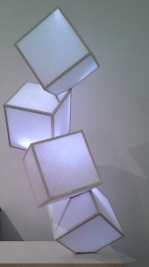 falling cubes paper piece